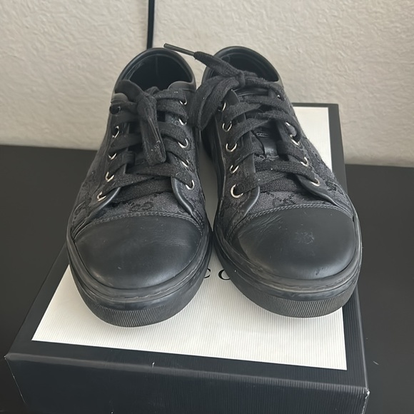Gucci Black Canvas Sneakers - Picture 3 of 4